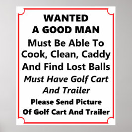 Póster Se Quería Un Buen Hombre - Poster De Golf