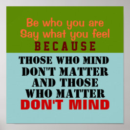 Póster SÉ QUIÉN ERES ~ 12X12 Poster