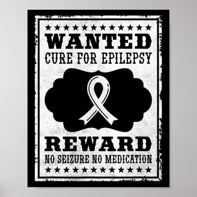 Póster Se Quiere Una Cura Para La Epilepsia (Frente)