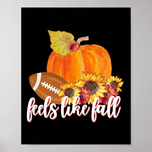 Póster Se Siente Como Caer  Granja Fresca Calabaza (Frente)