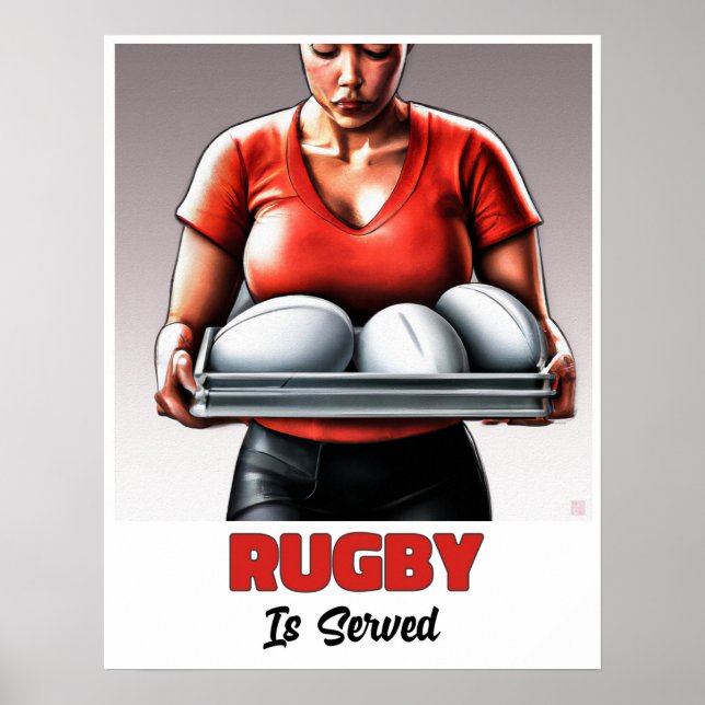 Póster Se Sirve Rugby - Pintado De Rugby (Frente)