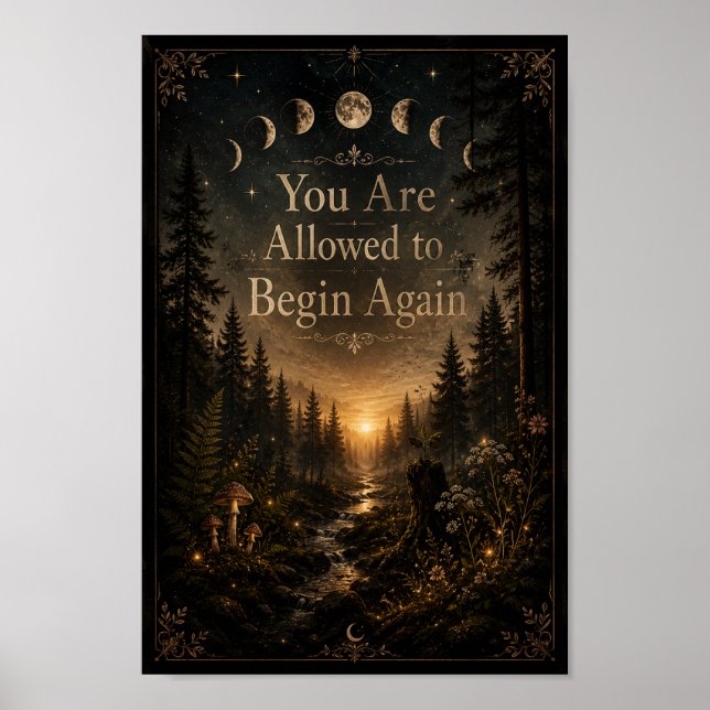 Póster Se te Permite Empezar de Nuevo | Bosque Melancólic (Frente)