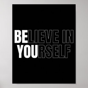 Póster Sé Tú Cree En Ti Mismo Frase Motivacional Inspira