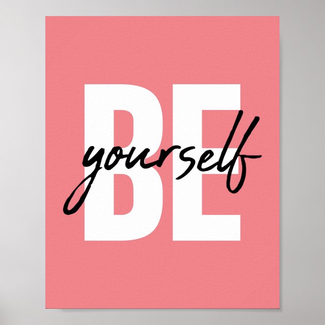 Póster Sé tú mismo | Oferta Inspiradora (Frente)