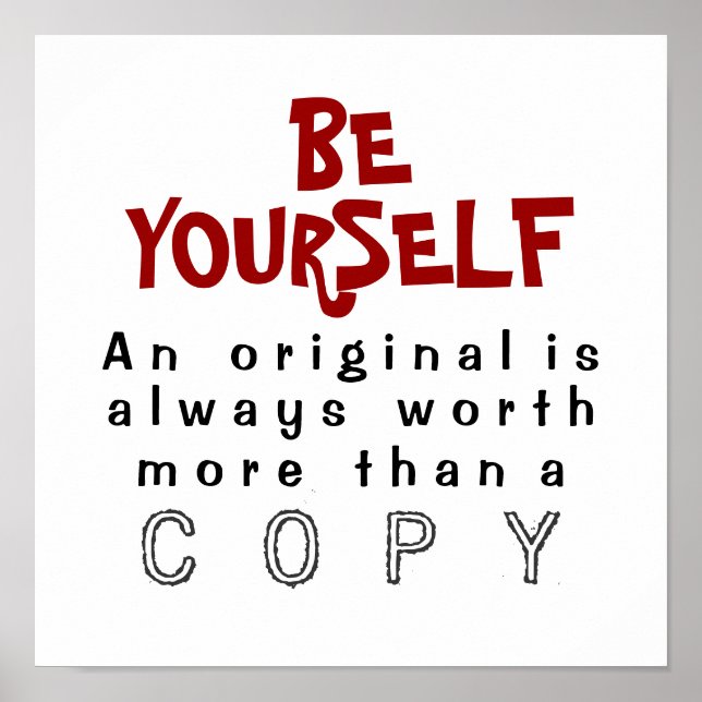 Póster SÉ TÚ MISMO ~ Poster / Imprimir #435 (Frente)