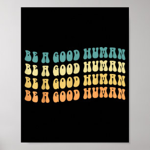 Póster Sé Un Buen Humano Mentalidad De Crecimiento Frase