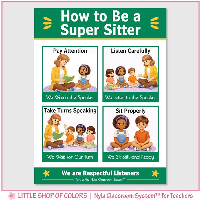 Póster Sé un gráfico de anclaje para el aula de Super Sit (Subido por el creador)
