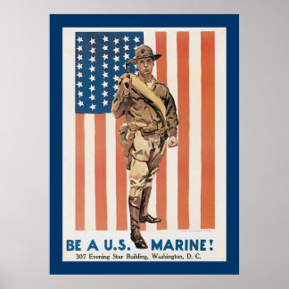 Póster ¡Sé un marine estadounidense!