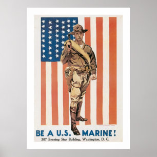 Póster ¡Sé un marine estadounidense!