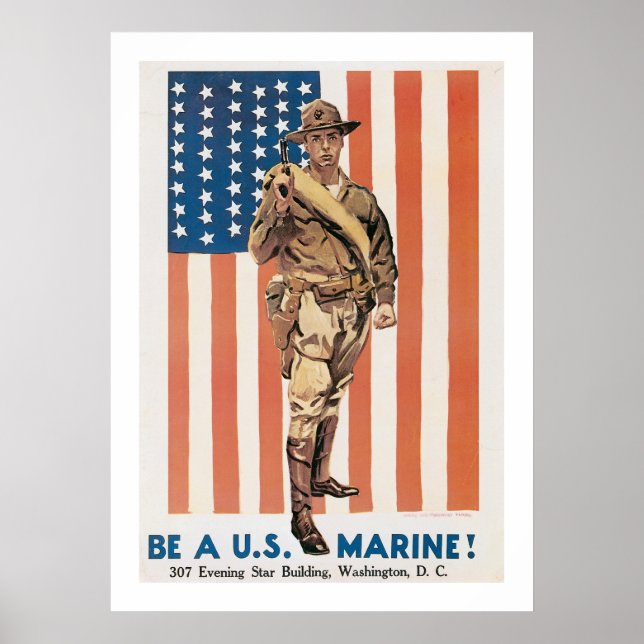 Póster ¡Sé un marine estadounidense! (Frente)
