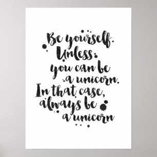 Póster Sé un Poster unicornio - Inspirador