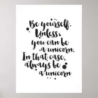 Póster Sé un Poster unicornio - Inspirador