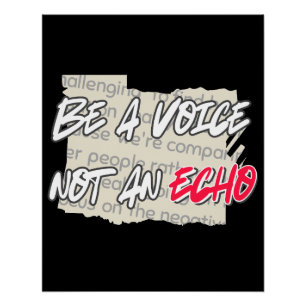 Póster Sé una voz, no un eco.w