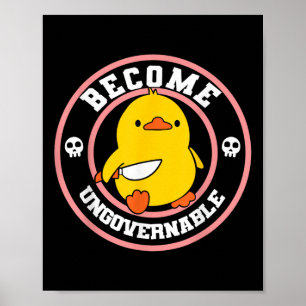 Póster Se vuelve ingenuo cómico bobo de pato cómico