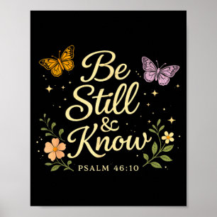 Póster Sé y conoce salmo 46_10 versículo de la biblia cri