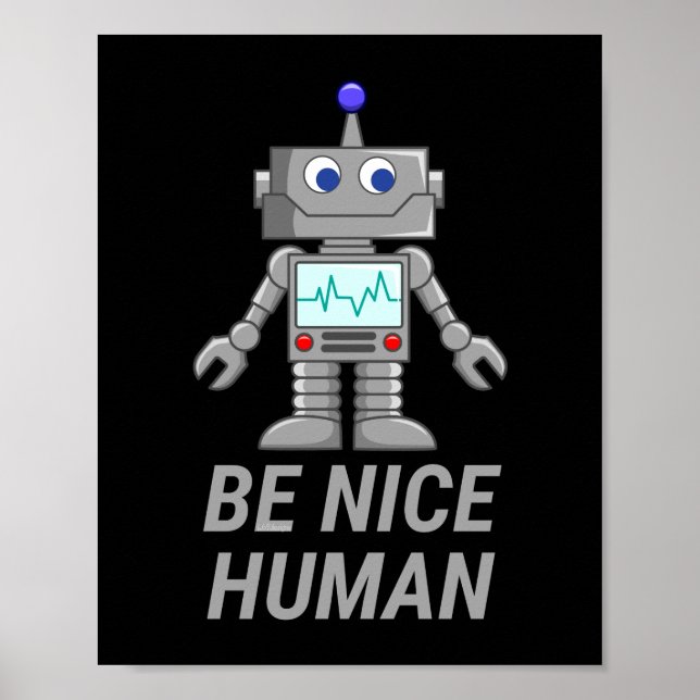 Póster SEA AGRADABLE HUMANO lindo robot (Frente)