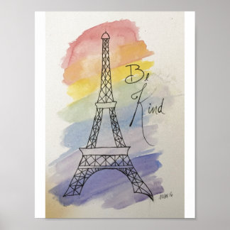 Póster Sea amable acuarela y tinta