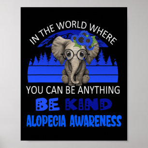 Póster Sea amable Alopecia Sensibilización Elefante Retro