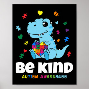 Póster Sea amable con la conciencia del autismo