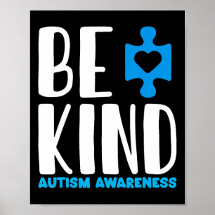Póster Sea amable con la conciencia del autismo