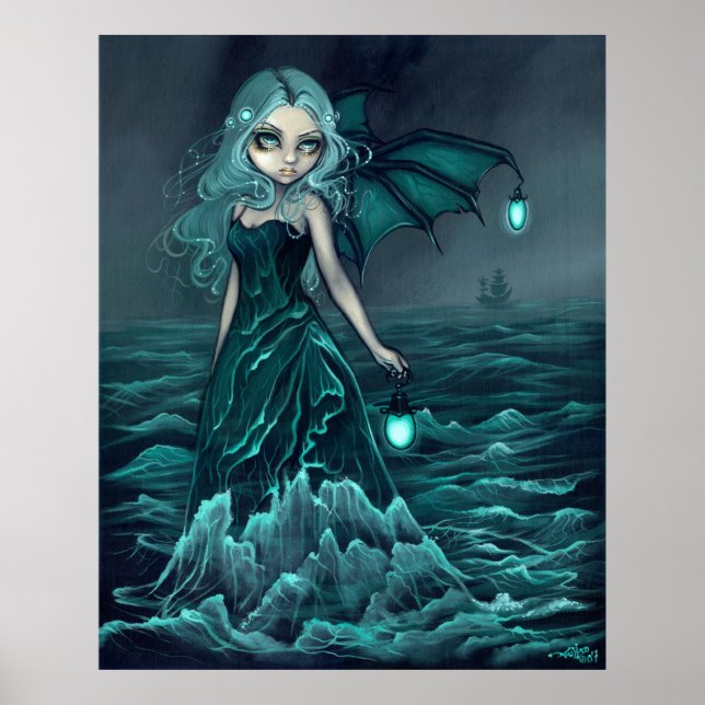 Póster Sea Beacon gothic sea fairy Art Print (Frente)