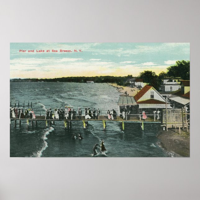 Póster Sea Breeze Pier and Lake Scene (Frente)