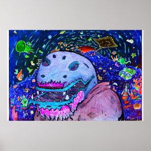 Póster Sea Cave - Blacklight