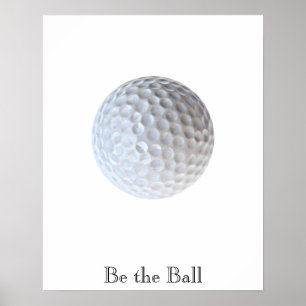 Póster Sea el golf de motivación de la bola