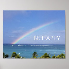 Póster Sea feliz arcoiris