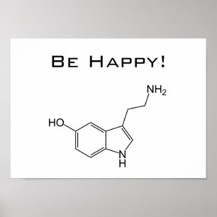 Póster ¡Sea feliz! Poster de la serotonina
