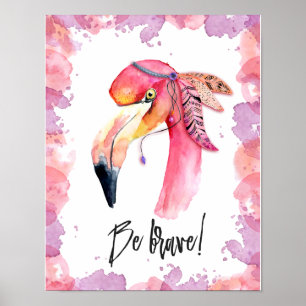 Póster Sea flamenco valiente