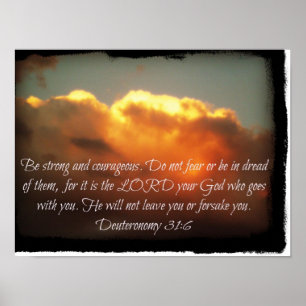 Póster Sea fuerte y valeroso