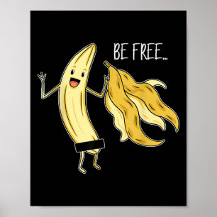 Póster Sea Gratis Gratuito Banana Gráfica Fruta Lover Lib