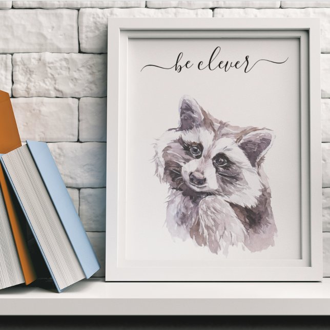 Póster Sea inteligente Raccoon Nursery Child Woodland (Subido por el creador)