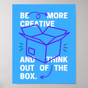Póster Sea Más Creativo Y Piense En La Inspiración De La