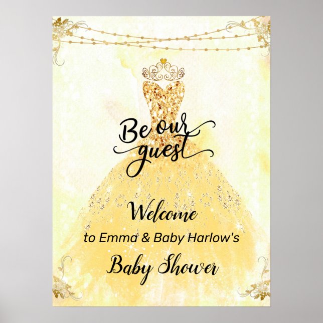 Póster Sea nuestro símbolo de bienvenida Baby Shower Prin (Frente)