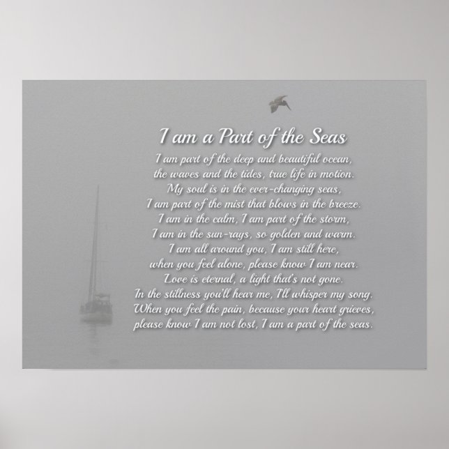 Póster Sea Ocean Spiritual Sympathy Memorial (Frente)