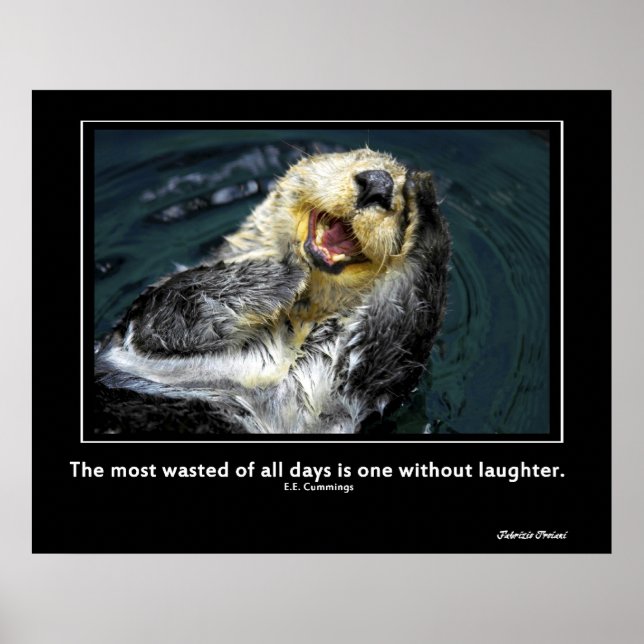 Póster Sea Otter Motivational (Frente)
