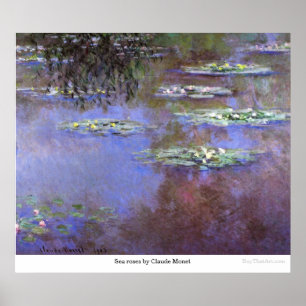 Póster Sea roses by Claude Monet