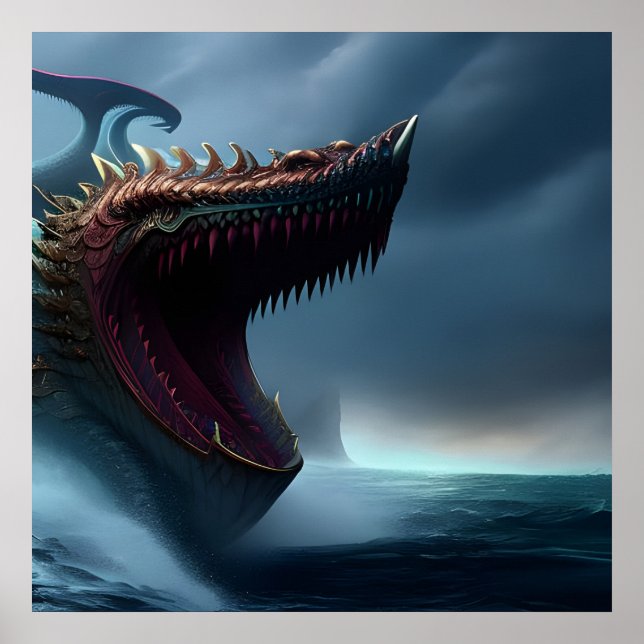 Póster Sea Serpent - Jörmungandr Poster (Frente)