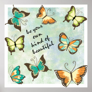 Póster Sea sus propias mariposas hermosas