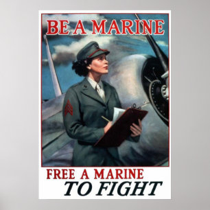 Póster Sea un infante de marina - libere a un infante de