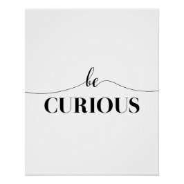 Póster Sea una tipografía minimalista curiosa