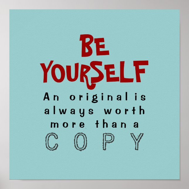 Póster SEA USTED MISMO - Poster 12x12 #435 (Frente)