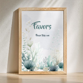 Póster Sea You Soon Baby Shower Favors Sign
