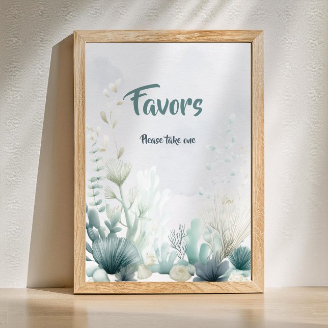 Póster Sea You Soon Baby Shower Favors Sign (Favors Baby Shower Sign)