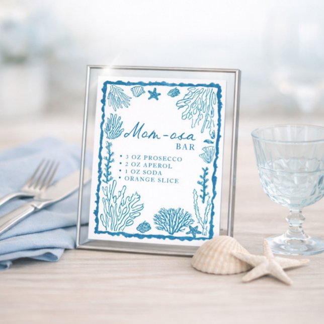 Póster Sea You Soon Baby Shower Mom-osa Bar (Subido por el creador)