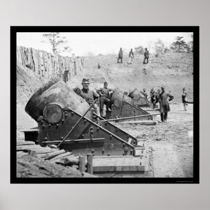 Póster Seacoast Mortars at Yorktown, VA 1862