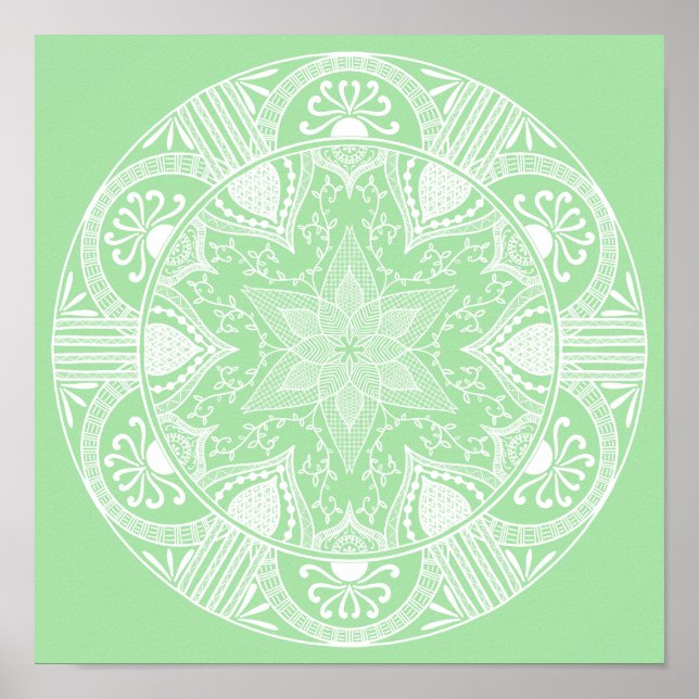Póster Seafoam Mandala (Frente)