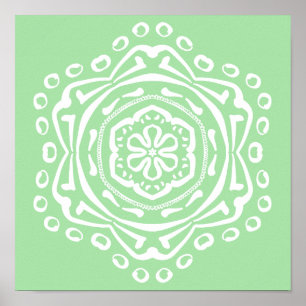 Póster Seafoam Mandala